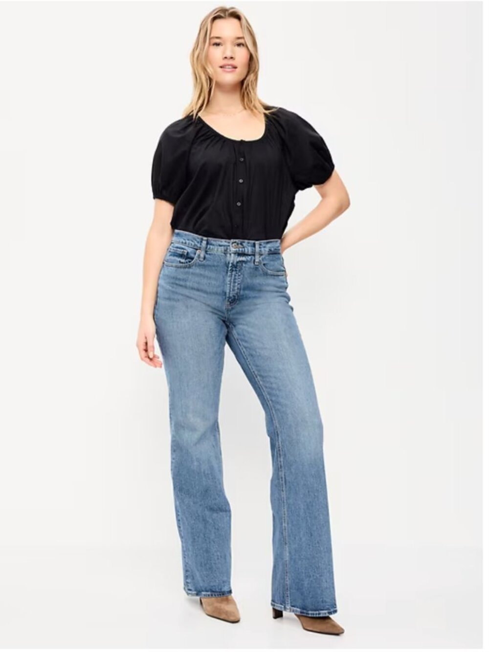 Mid rise loose butcut jeans regular New!